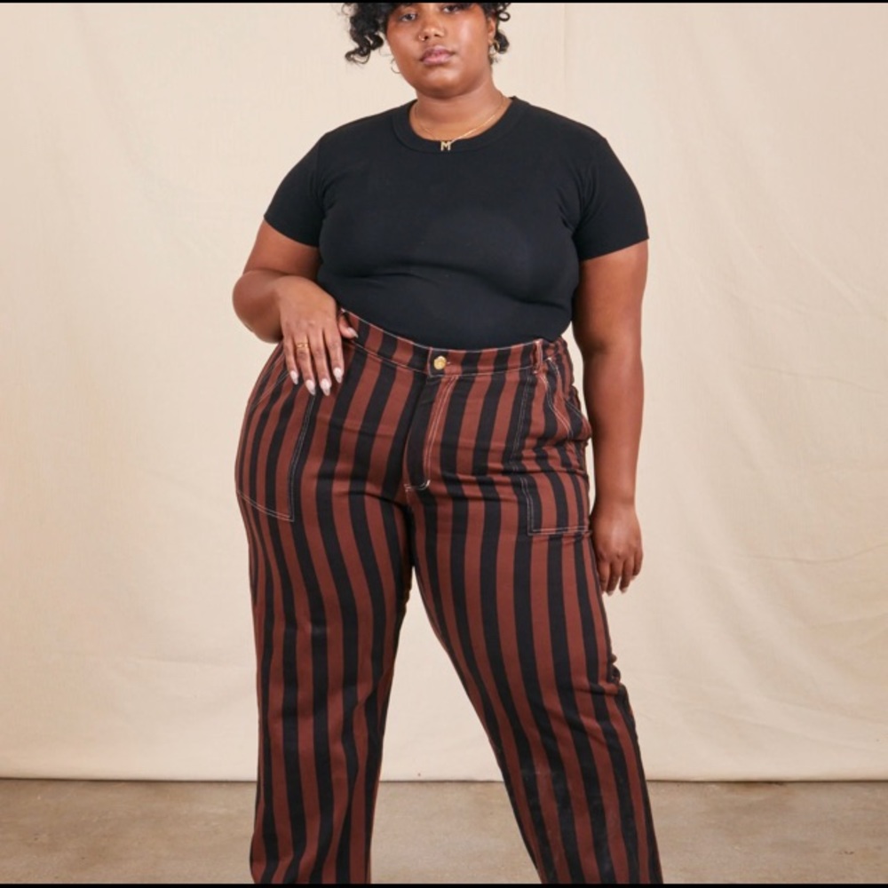 Big Bud Press Work Pants Los Angeles Brown Stripe 3X Unisex